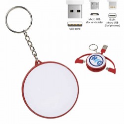 Metal Keyrings - Charging Cable Key Ring