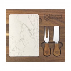 Cheese Gift Sets - Fuzo Marble Cheeseboard & Knife Set