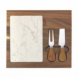 Cheese Gift Sets - Fuzo Marble Cheeseboard & Knife Set