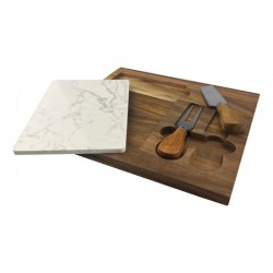 Cheese Gift Sets - Fuzo Marble Cheeseboard & Knife Set