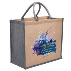 Jute Conference Bags - Eco Jute Tote with wide gusset