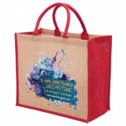 Jute Conference Bags - Eco Jute Tote with wide gusset