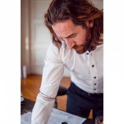 Men's Corporate Shirts - James Harvest Red Bow 20 Mens Shirt