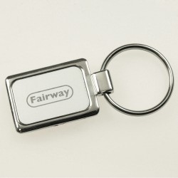 Metal Keyrings - Accent Rectangular Keychain