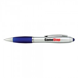 Plastic Promotional Pens - Silver Grenada Stylus Plastic Pen