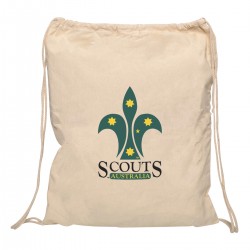 Toiletry Bags - Calico Drawstring Bag