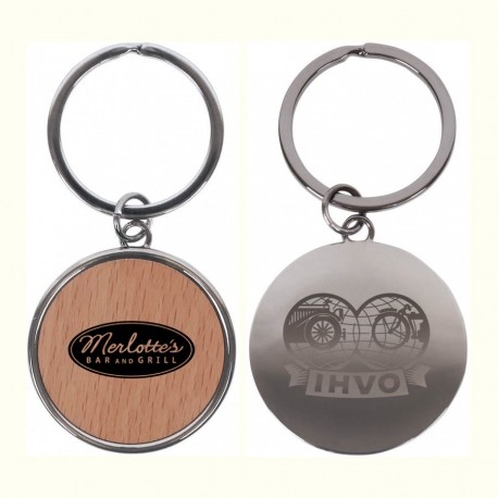 Metal Keyrings - Axil Round Keychain