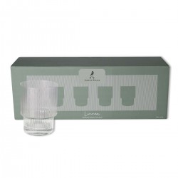 Printed Glasses - Linnea Ribbed Glass Tumbler