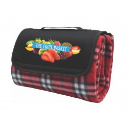Picnic Blankets - Antigua Picnic Rug, Red Check