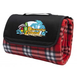 Picnic Blankets - Antigua Picnic Rug, Red Check