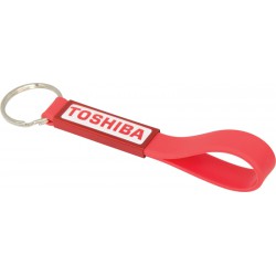 Printed Keyrings - Silicone Sling Keyring with Dome-Indent