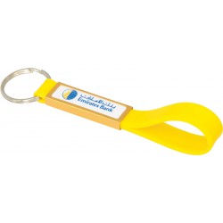Printed Keyrings - Silicone Sling Keyring with Dome-Indent