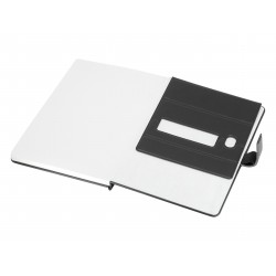 Promotional Journals & Noteboooks - Remote Work Notebook w/Stand, Black