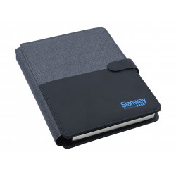 Non Leather Compendiums - Impact A5 Portfolio, Black/Charcoal