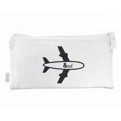 Travel & Trolley Bags - Calico Travel Pouch 12.5cm x 24.5cm
