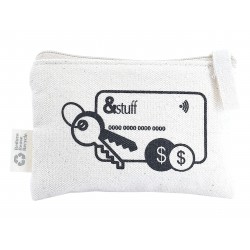Tote & Calico Bags - Calico Card & Key Pouch 8.5cm x 13cm