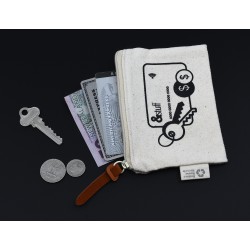 Tote & Calico Bags - Calico Card & Key Pouch 8.5cm x 13cm