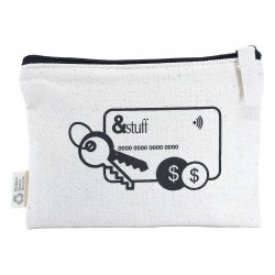 Tote & Calico Bags - Calico Card & Key Pouch 12.5cm x 17cm