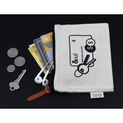 Tote & Calico Bags - Calico Card & Key Pouch 12.5cm x 17cm