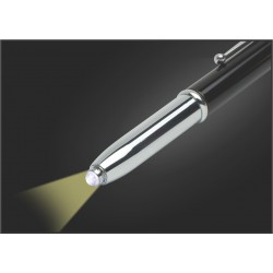 Metal Promotional Pens - Economy 3-Way Stylus Pen & Torch