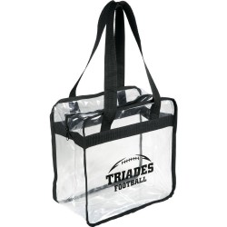 Non Woven Bags - Game Day Clear Zippered Safety Tote