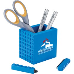 Business Desk Accessories - Office Block 3 in 1 Pen Pot