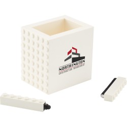 Business Desk Accessories - Office Block 3 in 1 Pen Pot