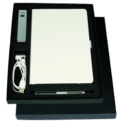 Business Gifts - Gift Set with JB1008 Journal, 7701 Jolt Charger & 6012 Danley Pen