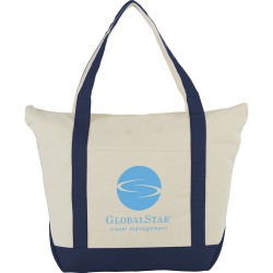 Non Woven Bags - 12 oz Zippered Cotton Tote
