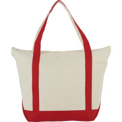 Non Woven Bags - 12 oz Zippered Cotton Tote