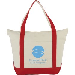 Non Woven Bags - 12 oz Zippered Cotton Tote