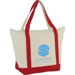 Non Woven Bags - 12 oz Zippered Cotton Tote