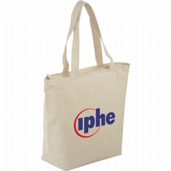 Non Woven Bags - 8 oz. Cotton Maine Zippered Tote