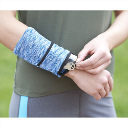 Exercise Sets - Cooling Heathered Wrist Band with Pocket
