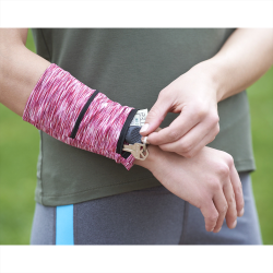 Exercise Sets - Cooling Heathered Wrist Band with Pocket