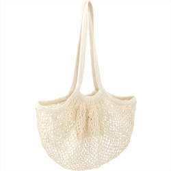 Non Woven Bags - Riviera Cotton Mesh Market Bag w/ Zippered Pouch