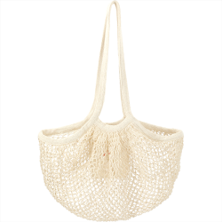 Non Woven Bags - Riviera Cotton Mesh Market Bag w/ Zippered Pouch