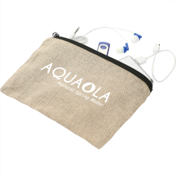 Travel Accessories - Recycled 5oz Cotton Twill Pouch