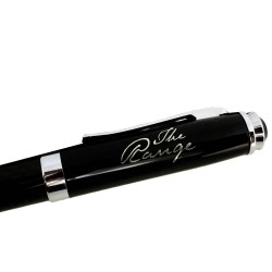 Metal Promotional Pens - Lid-top Carbon Fibre Rollerball Pen
