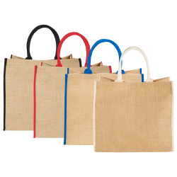 Calico & Jute Bags - Colour Highlighted Large Jute Tote