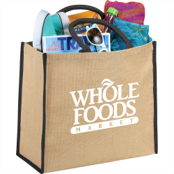 Calico & Jute Bags - Colour Highlighted Large Jute Tote