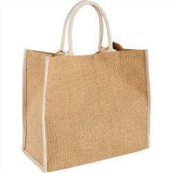 Calico & Jute Bags - Colour Highlighted Large Jute Tote
