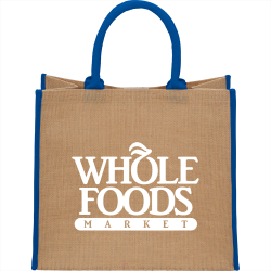 Calico & Jute Bags - Colour Highlighted Large Jute Tote