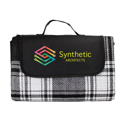 Picnic Blankets - Folding Picnic Rug with Coloured Flap