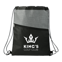 Duffle Bags & Sacks - Cross Weave Zippered Drawstring Bag