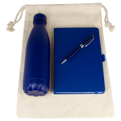 Duffle Bags & Sacks - Gift Set - Cotton Drawstring Bag, Insulated Bottle, Journal & Pen
