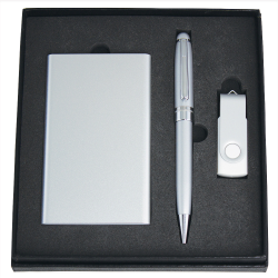 Business Gifts - Powerbank, USB (4GB) and Pen Giftset