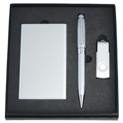 Business Gifts - Powerbank, USB (8GB) and Pen Giftset