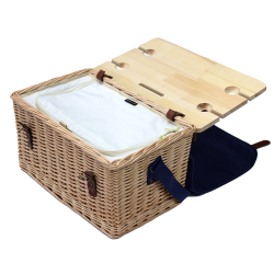Picnic Sets - Trekk Wicker Basket With Picnic Table