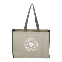 Tote & Calico Bags - Recycled Cotton Contrast Side Shopper Tote